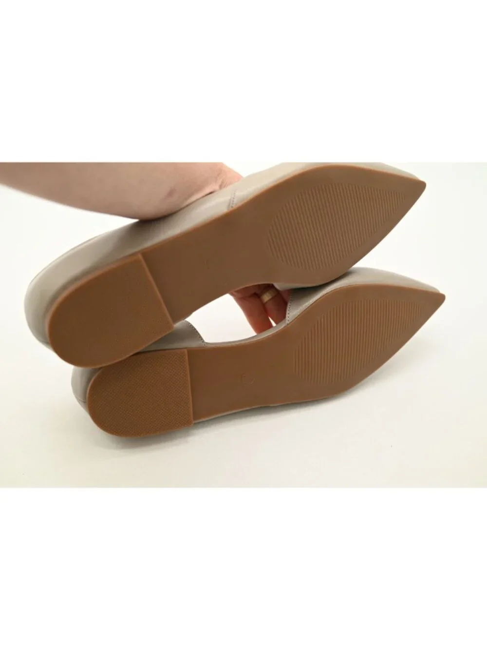 NIB Journee Collection Cortni Slip On Pointed Toe D'Orsay Flats Sz 10 Wide Gray